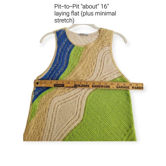 ZARA Bohemian Crochet Mini Dress Sleeveless S - Picture 7 of 8